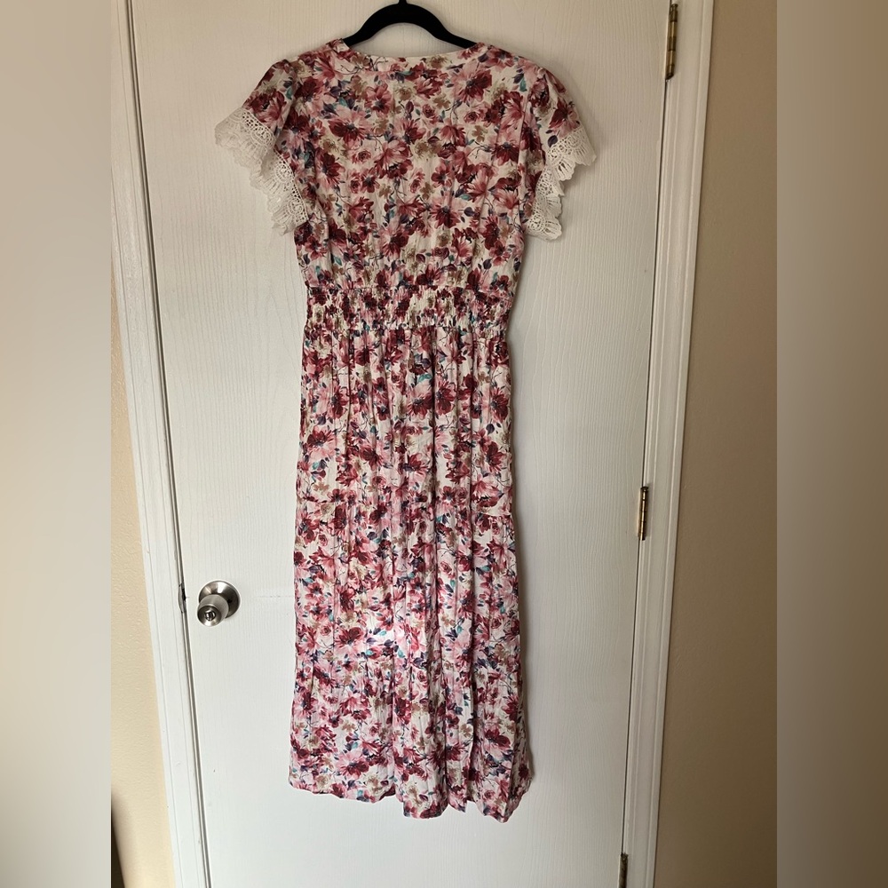 Baltic Born Floral Maxi Dress with Lace Sleeves, small - Picture 6 of 8